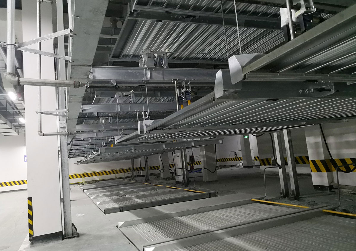 下城租赁立体车库停车设施与绿化共存的设计建造技术